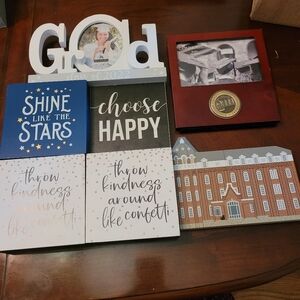 7 Pcs Mics Wood, Cats Meow St Joesph Hall, 3 Hallow Wood, 1 Solid Novelty, Grad